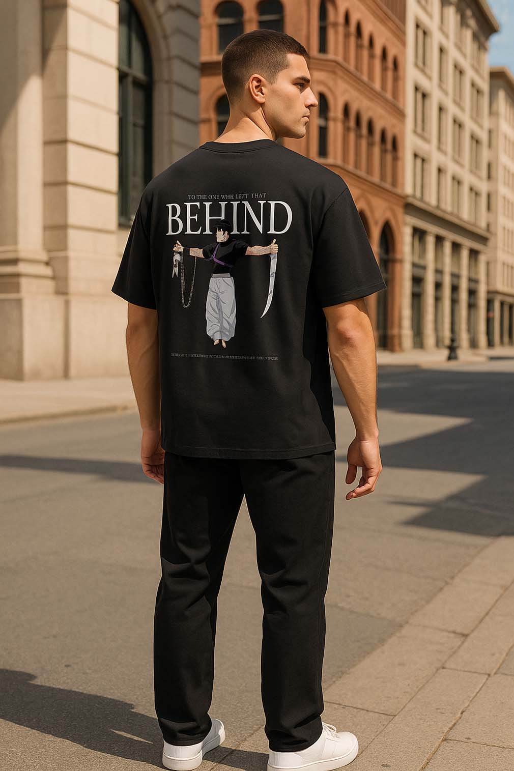 BEHIND Saturu premium Unisex Oversized T-Shirt - Zavarii