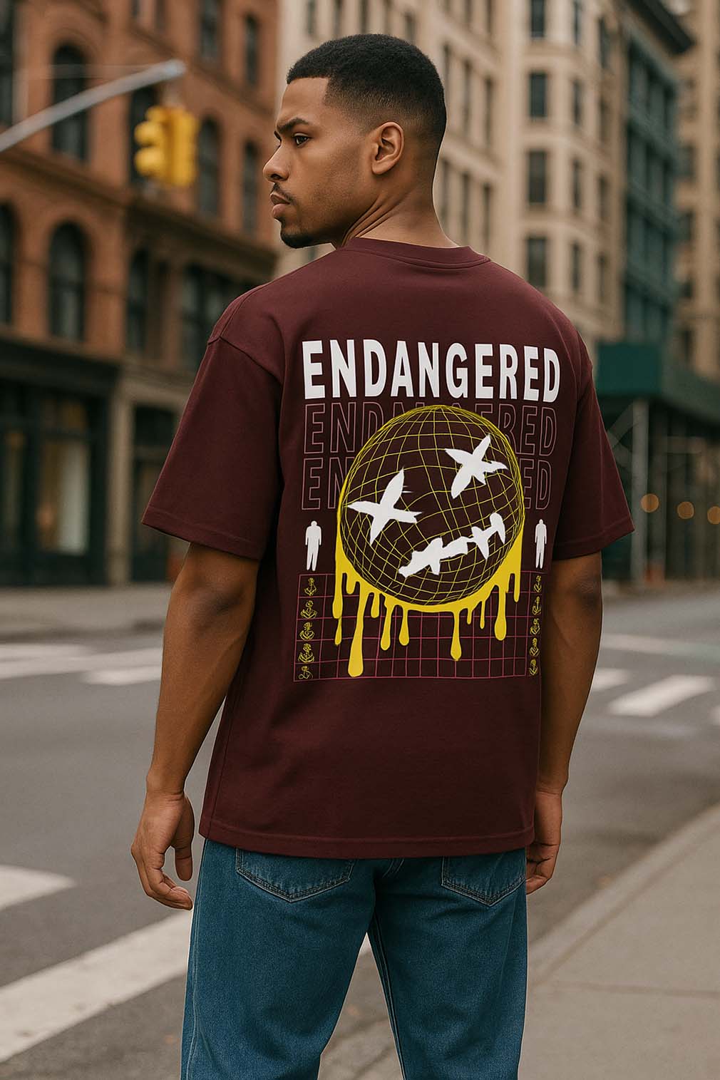ENDANGERED Premium Unisex Terry Oversized T-Shirt - Zavarii