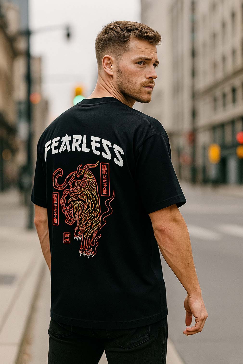 FEARLESS Premium Unisex Terry Cotton Oversized T-Shirt - Zavarii