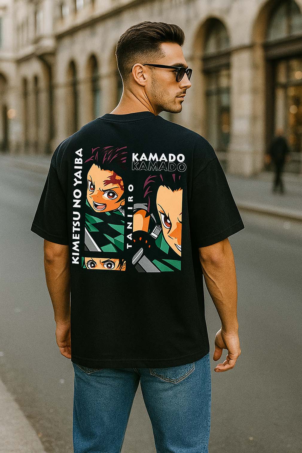 KAMDO TANJIRO Demon Slayer Premium Unisex Oversized T-Shirt - Zavarii
