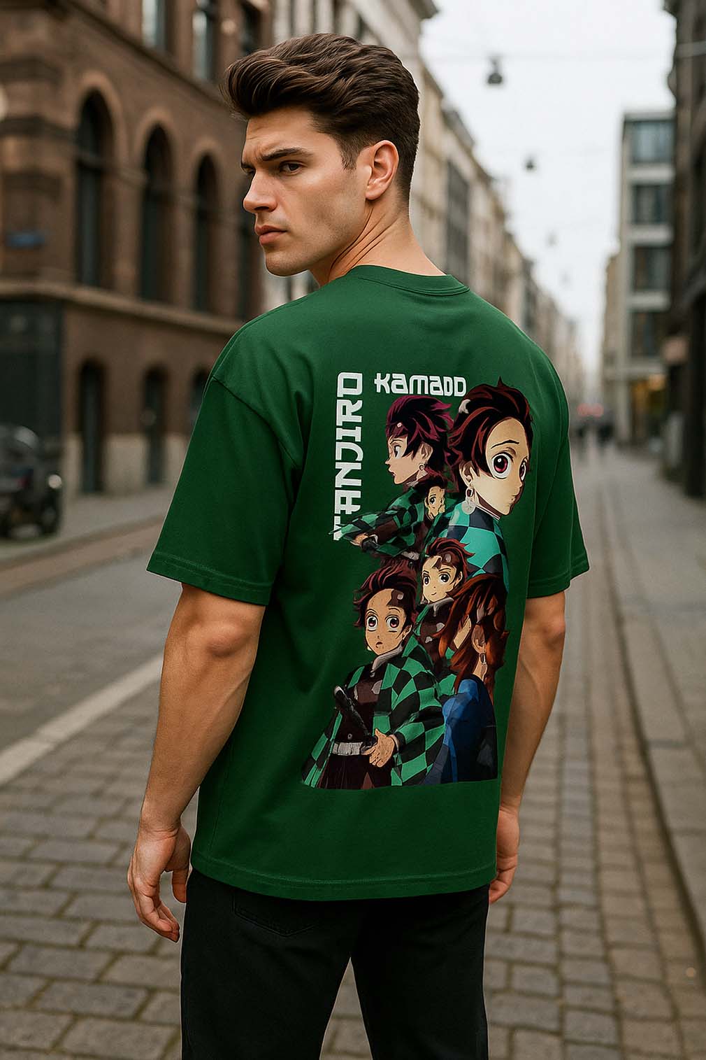 Tanjiro Kamado Demon Slayer Premium Unisex Oversized T-Shirt - Zavarii