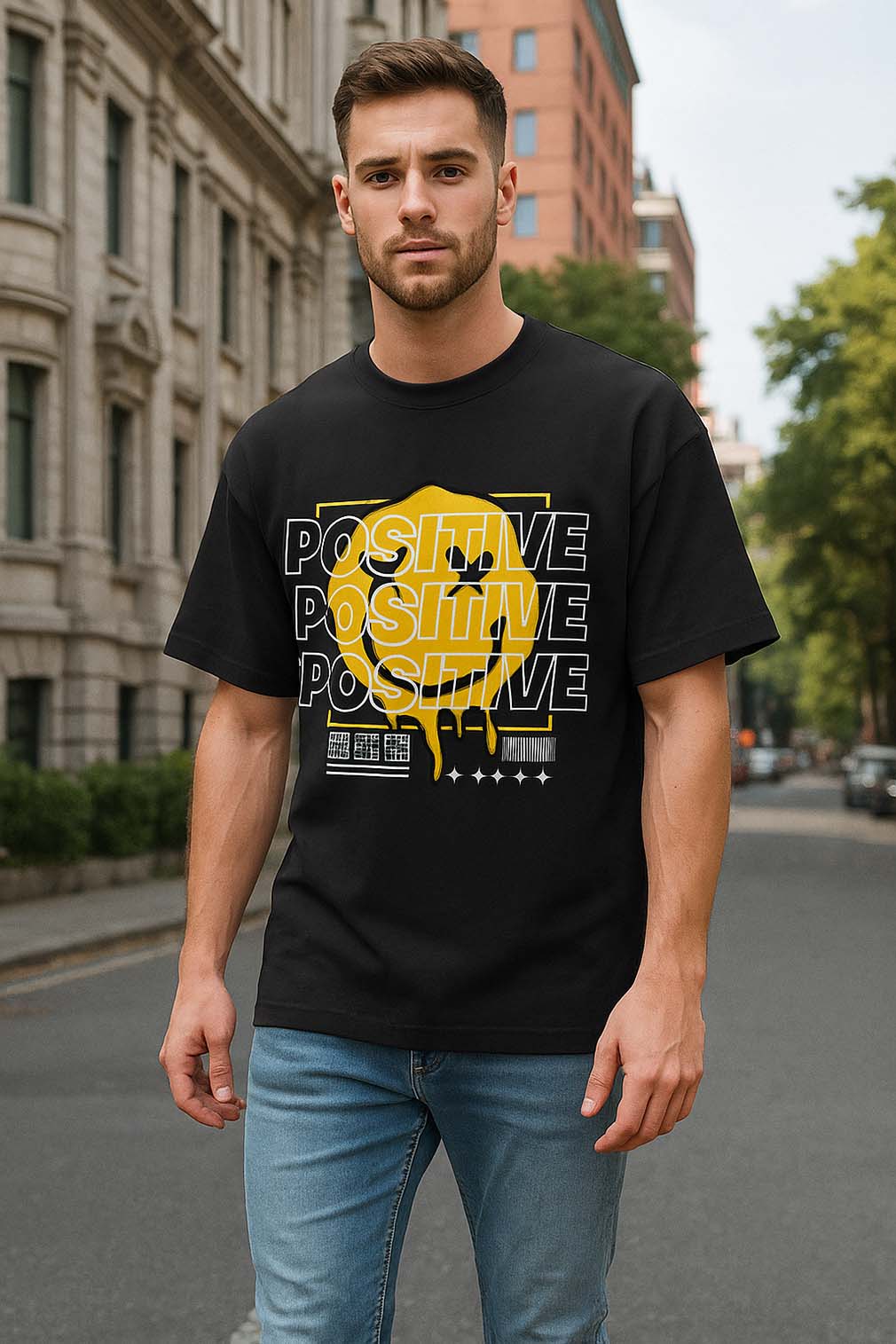 POSITIVE Premium Unisex Terry Oversized T-Shirt - Zavarii
