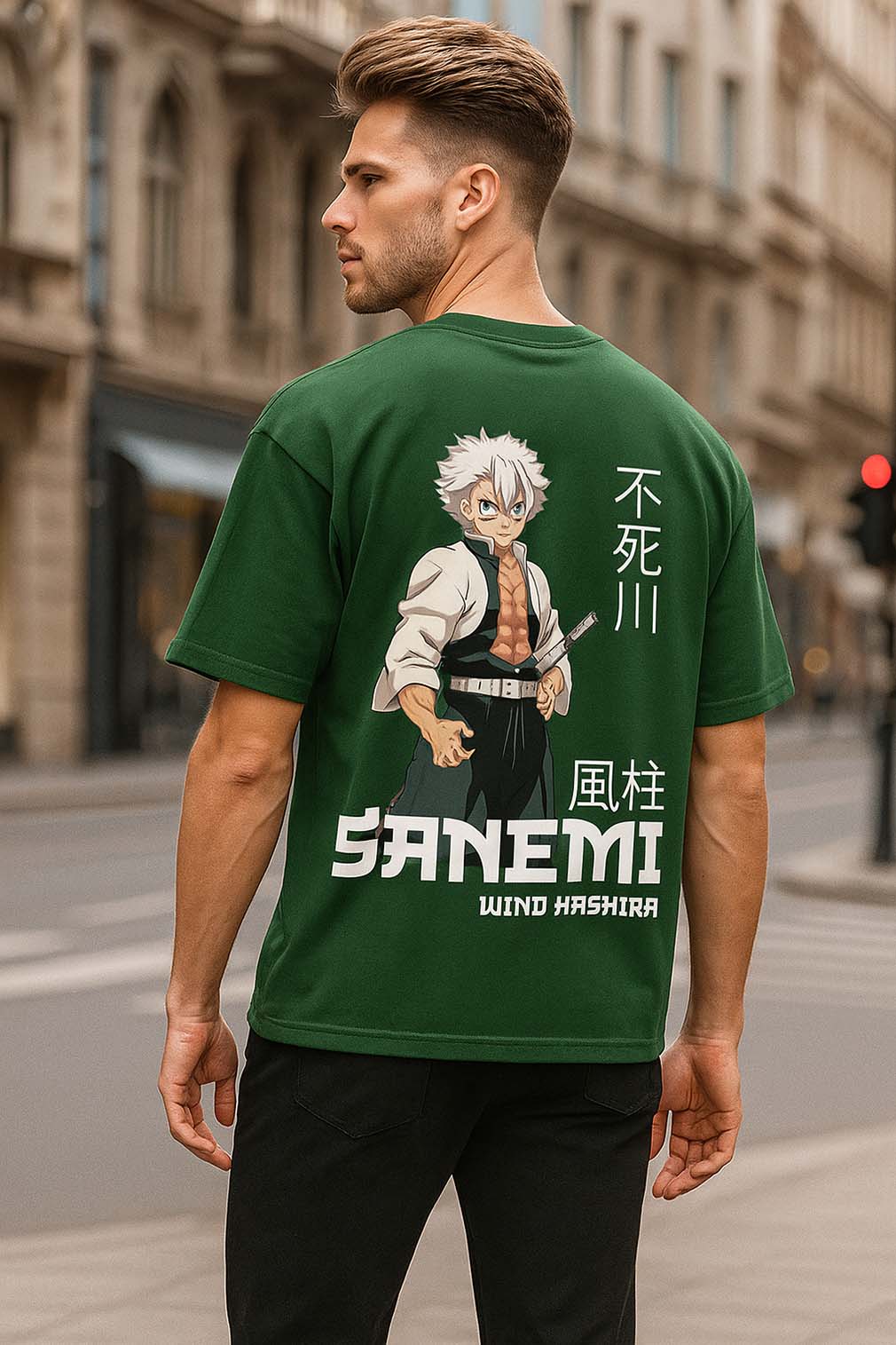 Sanemi Shinazugawa Wind Hashira Premium Unisex Oversized T-Shirt - Zavarii