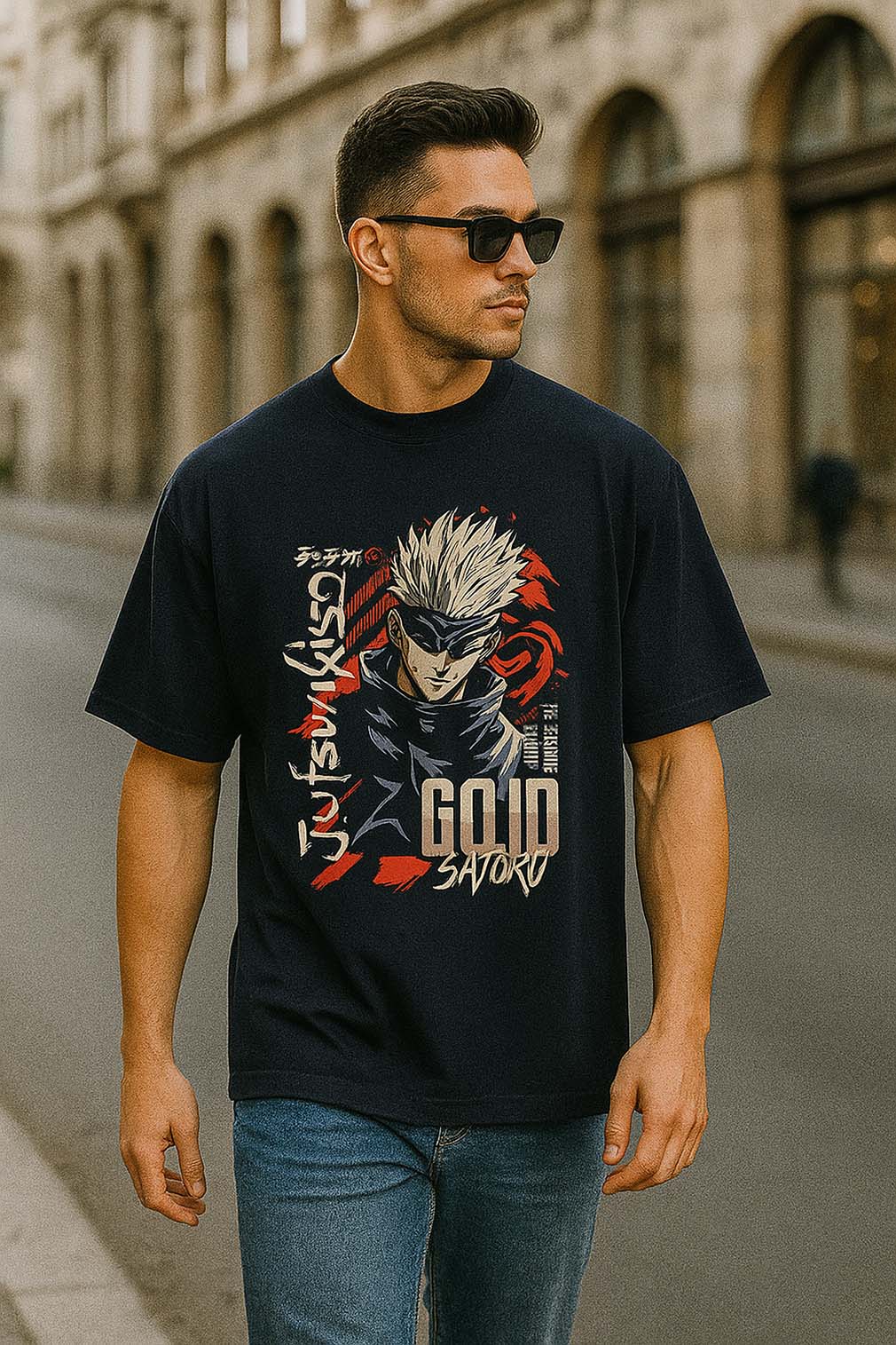Saturu GOJO Classic Unisex Oversized T-Shirt - Zavarii