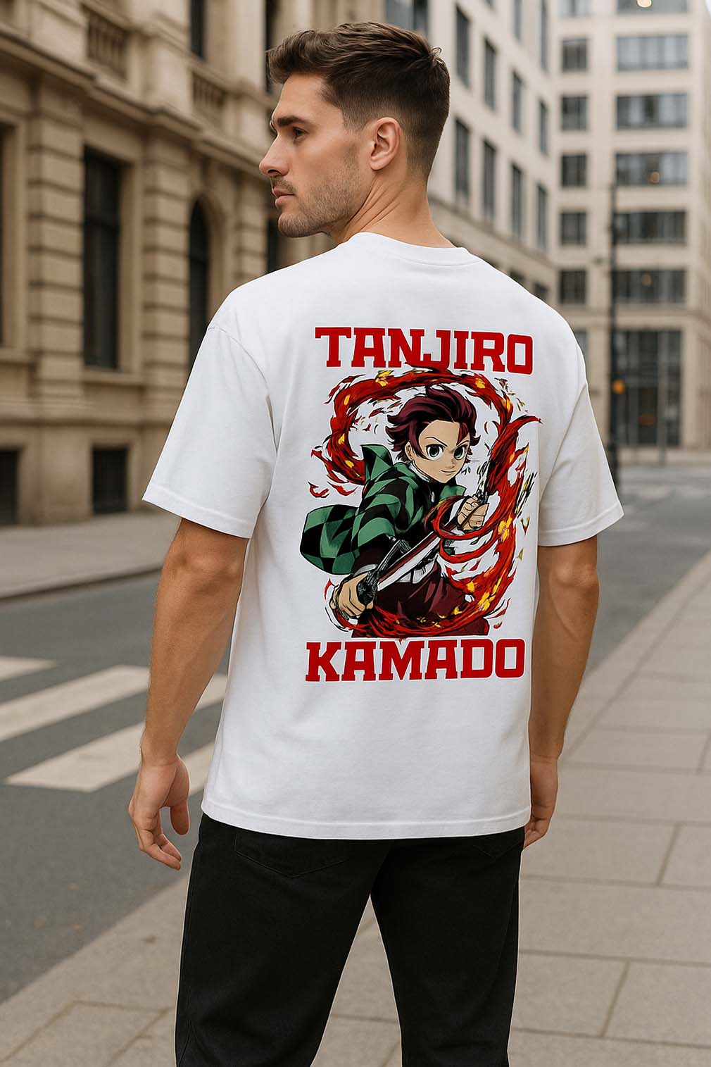 Tanjiro Kamado Premium Unisex Oversized T-Shirt - Zavarii